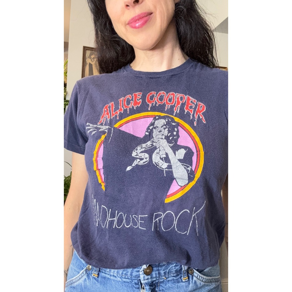 Vintage 1979 Alice Cooper Mad House Rock Shirt Single Stitch Tee Band t shirt